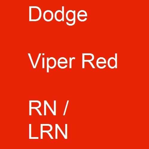 Dodge, Viper Red, RN / LRN.